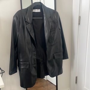 Black Leather Blazer